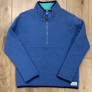 Crewcuts Dusty Blue Quilted Half-Zip Soft Stretch Pullover Sweatshirt Top - M